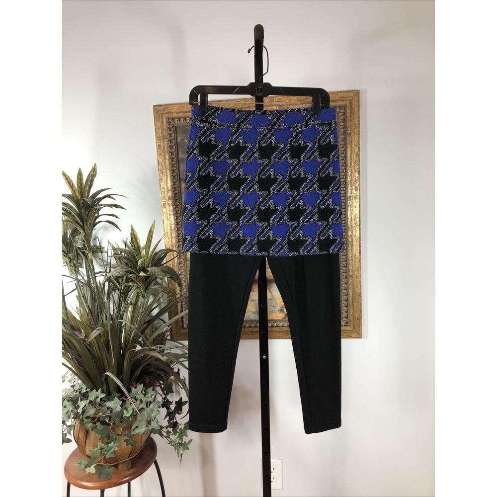 Lala’c Golf Collection Women’s Pull-On Pants Size L Black & Blue Comfort Stretch